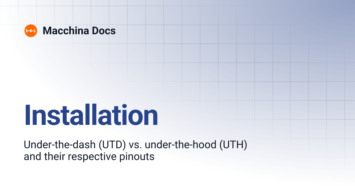 Installation | Macchina Docs